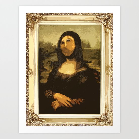 Ups! ( Mona Lisa - La Gioconda ) Art Print