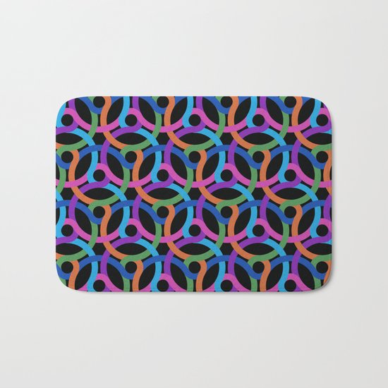 Colorful rings Bath Mat