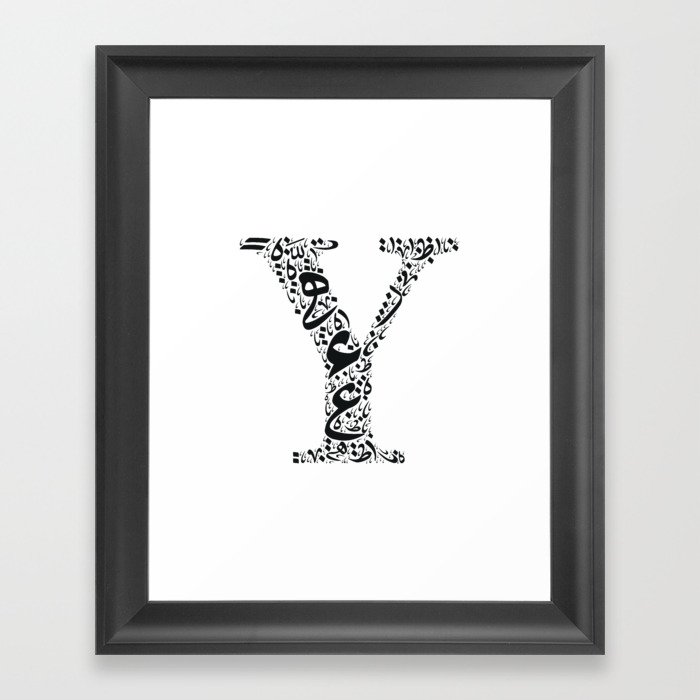 Creative Beautiful Letter "Y" Design. Framed Art Print
