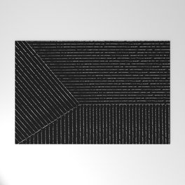 Lines (Black) Welcome Mat