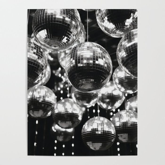 Shiny Disco Balls Poster