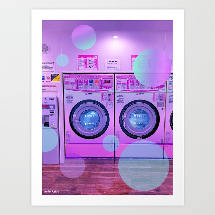 Dreamy Japanese Laundry Art Print