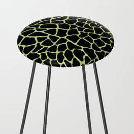 Mosaic Abstract Art Black & Grout Counter Stool