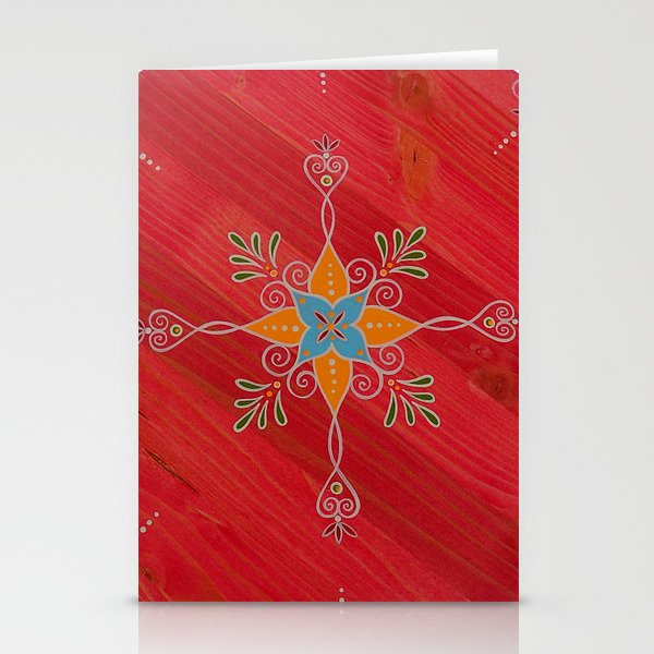 Red Mandala Stationery Cards