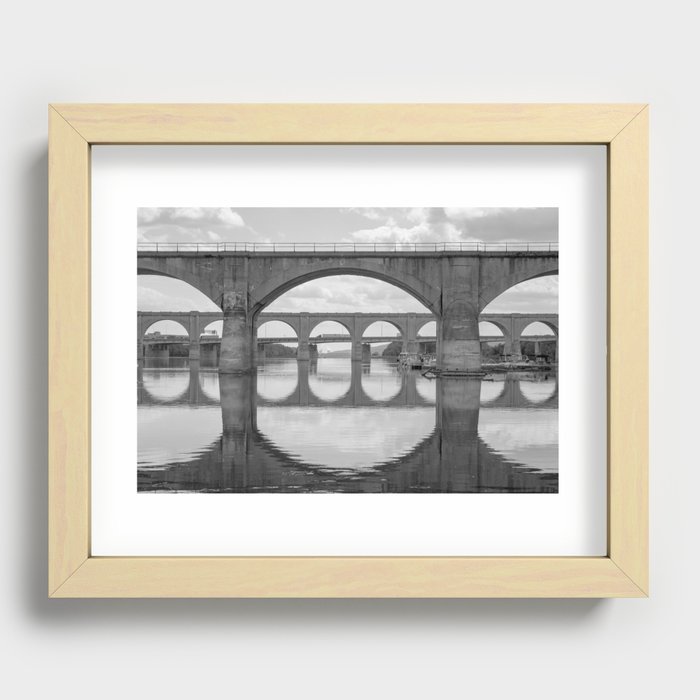 Reflections on the Susquehanna (Harrisburg, PA) Recessed Framed Print