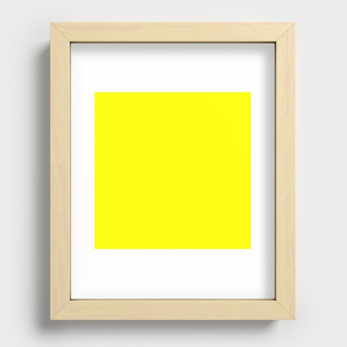 Monochrome yellow 255-255-0 Recessed Framed Print