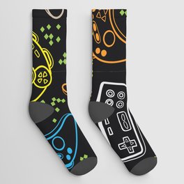 Seamless bright pattern with joysticks. gaming cool print Socks