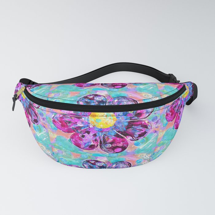 Happy Colorful Flowers Art - Wild Flower Fanny Pack