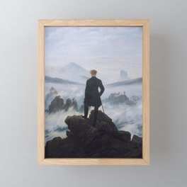 The wanderer above the sea of fog by Caspar David Friedrich Framed Mini Art Print