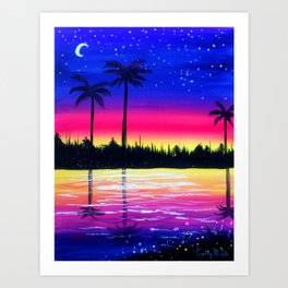 Firefly Sunset Art Print