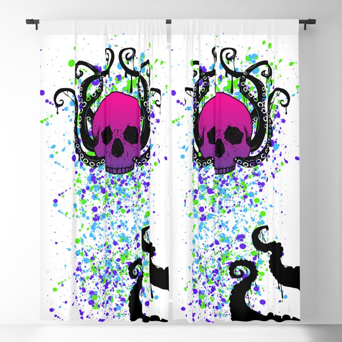 Octopus Skull Blackout Curtain