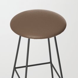 Coca Mocha brown solid color modern abstract pattern  Bar Stool