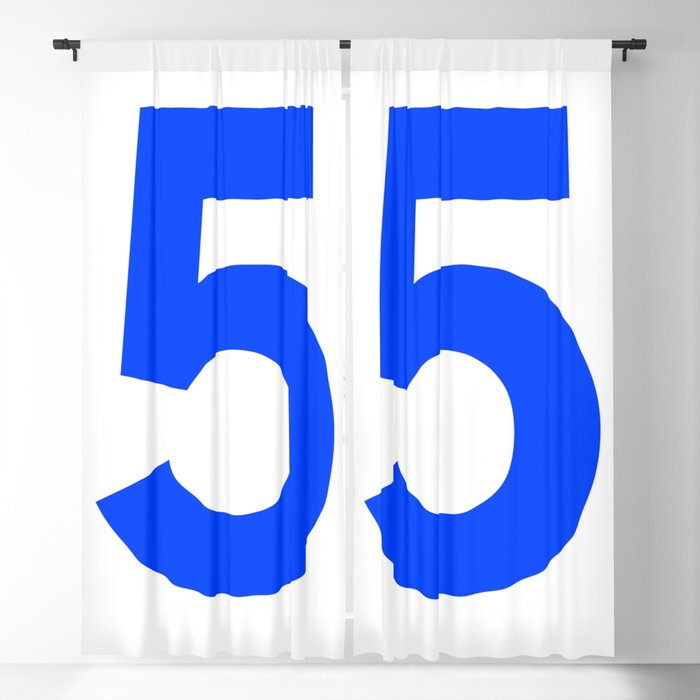 Number 5 (Blue & White) Blackout Curtain