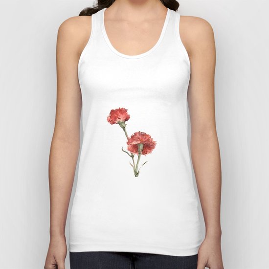 Red Picotee Unisex Tank Top