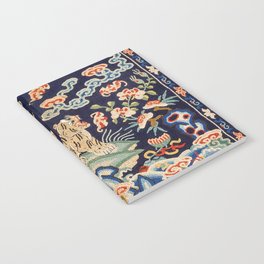 Oriental Tiger vintage embroidery tapestry Notebook
