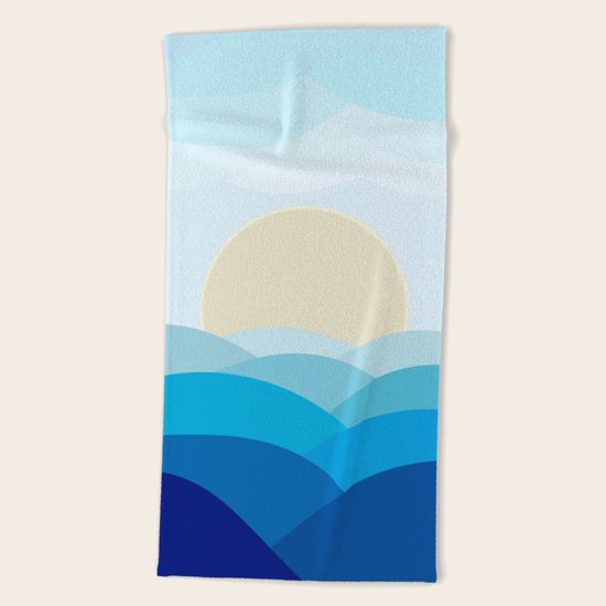 Waves Beach Towel