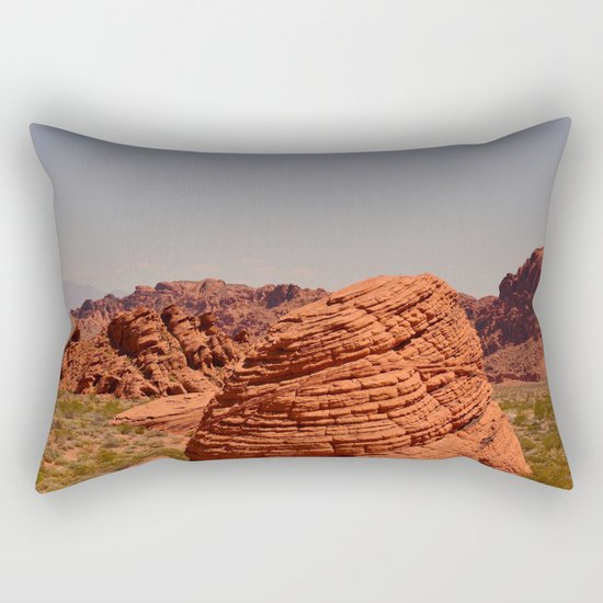 Red Valley Rectangular Pillow