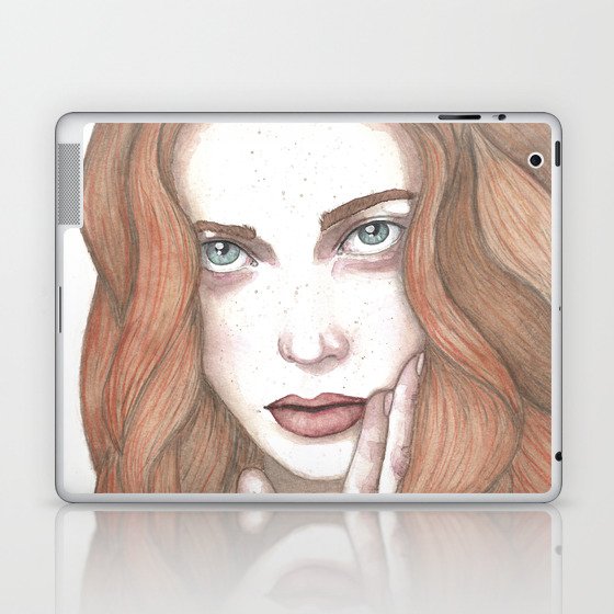 Redhead Girl Laptop & iPad Skin