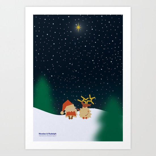 Nicolas&Rudolph (Star) Art Print