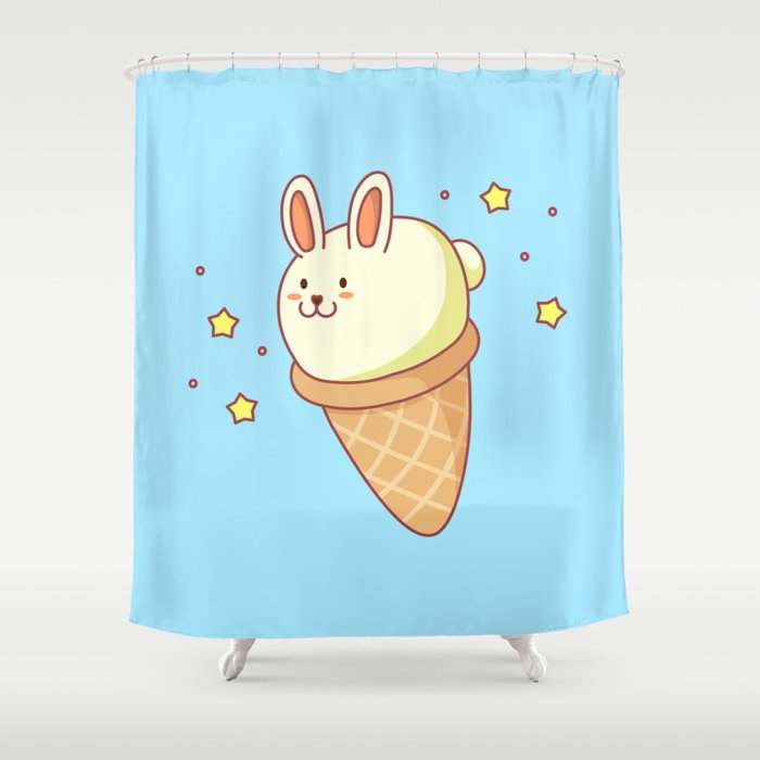 Bunny-lla Ice Cream Shower Curtain