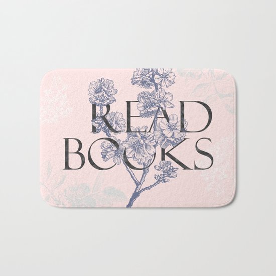 Read Books vintage typography Bath Mat