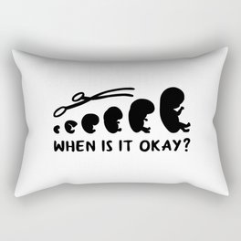 Pro Life Choice Evolution Abortion Rectangular Pillow