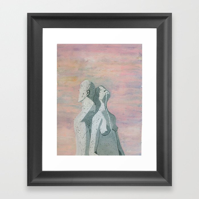 one flew over the statue Framed Art Print