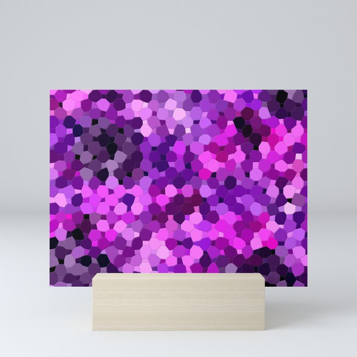 Purple Octagons Mini Art Print