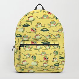 FROOOOOOOOOOOOWG PATTERN yellow Backpack