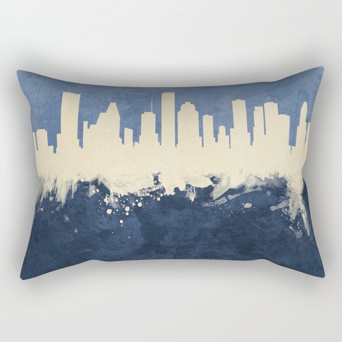 Houston Texas Skyline Rectangular Pillow