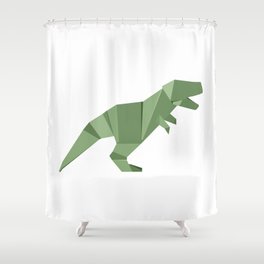 Origami T-Rex Shower Curtain