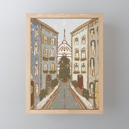 It’s Christmas time in the city Framed Mini Art Print