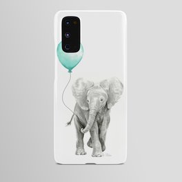 Baby Elephant with Aqua Balloon Android Case