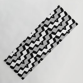 Abstract geometric pattern - gray, black and white. Yoga Mat