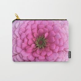 Ombre Pink Zinnia in Full Bloom Carry-All Pouch
