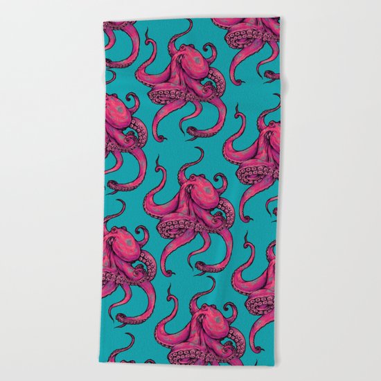 Octopus Pattern Beach Towel