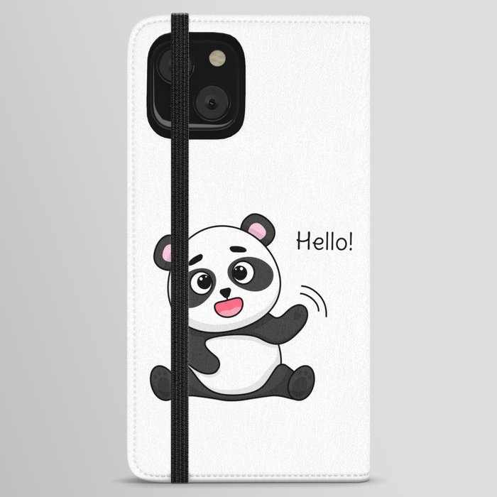 Friendly panda iPhone Wallet Case