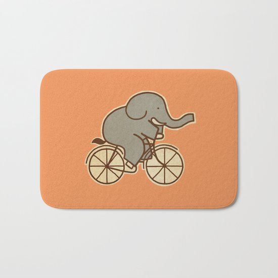 Elephant Cycle Bath Mat