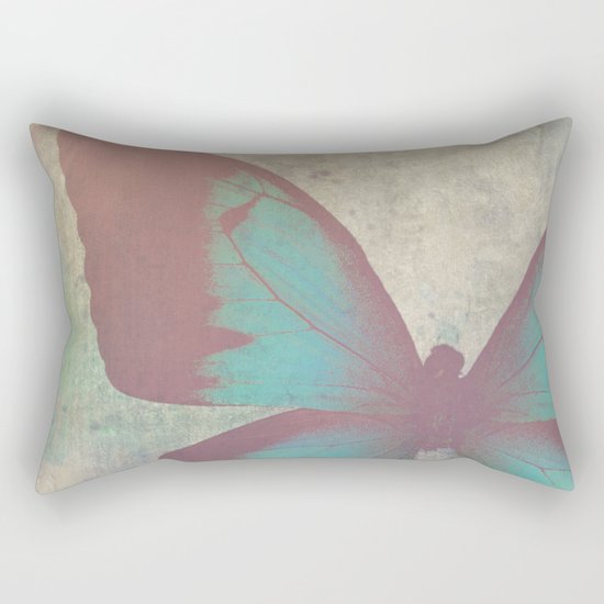 Painted Butterfly Rectangular Pillow