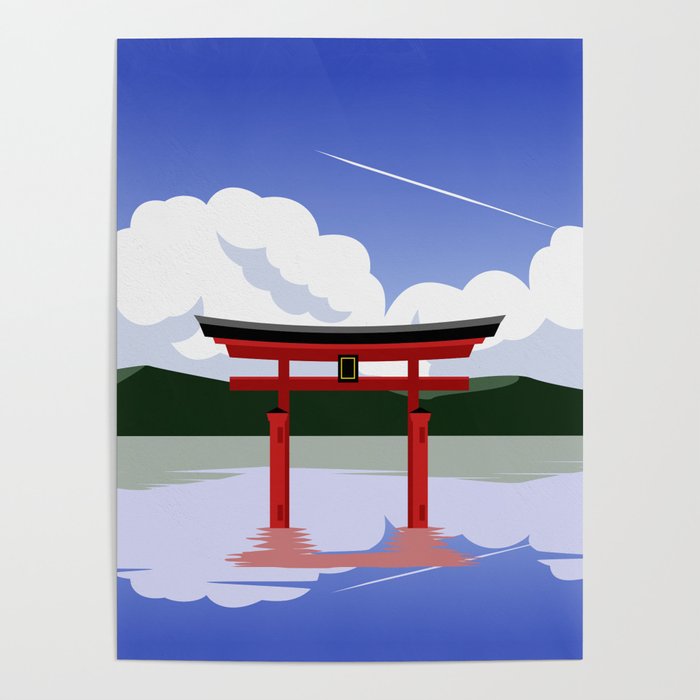Floating Torii Gate Poster