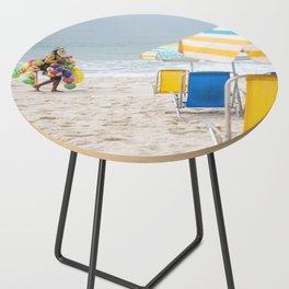 Yellow and Blue Beach  Side Table