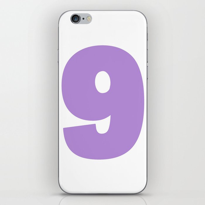 9 (Lavender & White Number) iPhone Skin