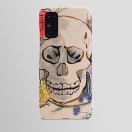 Ink Skull & Flowers Android Case