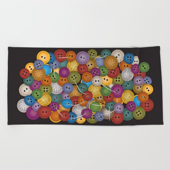 Buttons Beach Towel