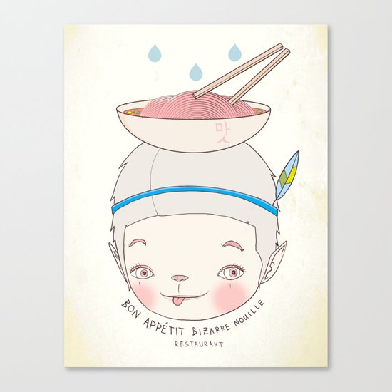 맛! Bon appetit bizarre nouille restaurant ! Canvas Print