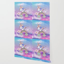 Rainbow Unicorn and Rainbow Wallpaper