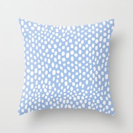 Blue leopard dots Throw Pillow