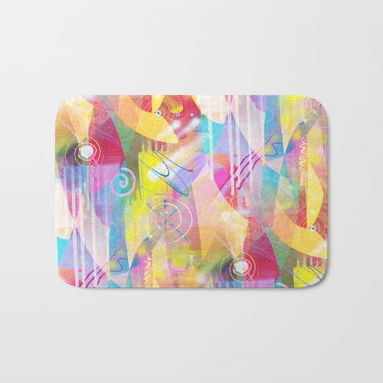 Summer Chaos Painted Bath Mat