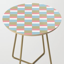 Colorful Tiles Geometric Pattern Side Table