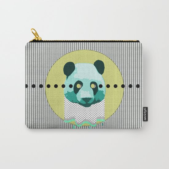 the blue panda who was melting black and white Carry-All Pouch